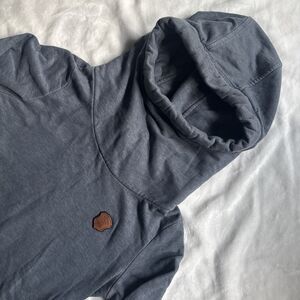 Naketano Hoodie Sweatshirt Womens Size Small Cowl Neck Pullover Gray
